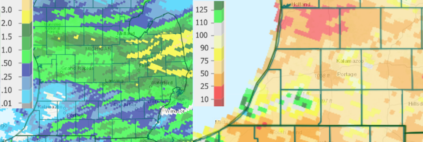 Precipitation totals.